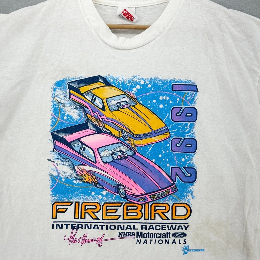 VTG 1992 Powell Peralta Firebird Raceway NHRA Nationals Single Stitch Shirt L‎